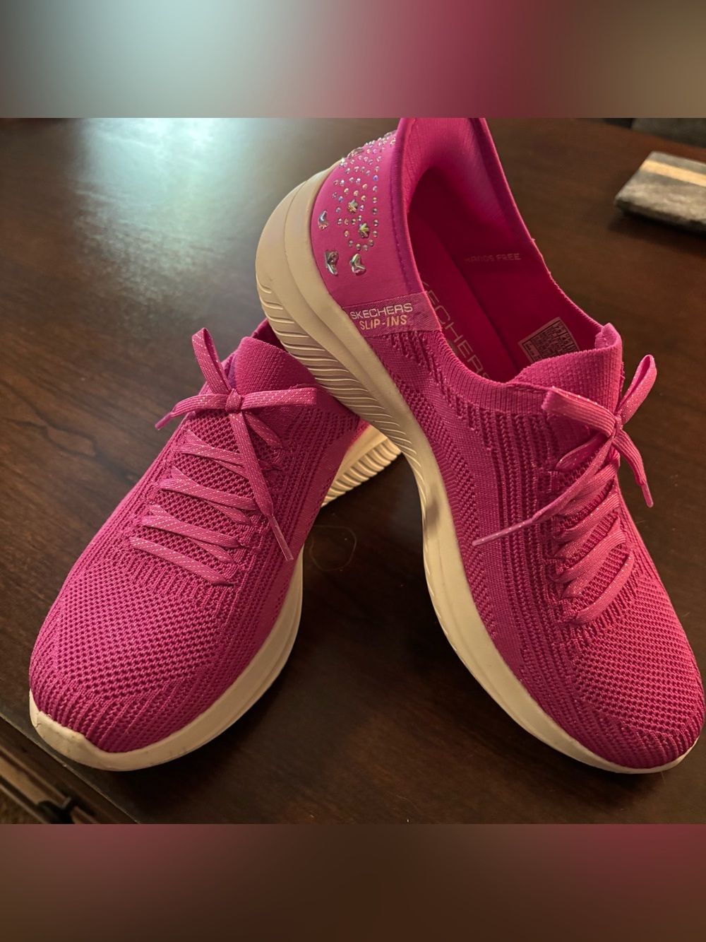 Skechers Hands Free Slip-ins: Ultra Flex 4.0 - Gemstone shoes in bright pink
